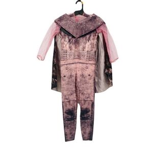 Disney Audrey Costume Girls Medium 7-8 Pink Black Descendants 3 Jumpsuit Cape‎